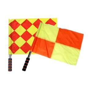 Bandera de Árbitro de Fútbol Profesional Antideslizante, Diseño de Cuartos en Amarillo y Rojo Vibrantes para Árbitros de Partidos y Torneos - Product Image 5