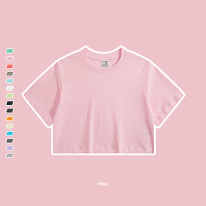 Top corto personalizado para mujer para el verano, Camiseta corta rentable para mujer, Top corto de manga corta de gran tamaño, camiseta para mujer 2025 - Product Image 5