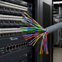 Câble téléphonique UTP Cat3 Premium 16 paires 24AWG en cuivre pur pour communication intérieure/extérieure, câble réseau LAN pour PBX et serveur