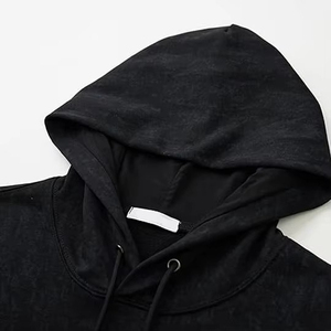 Sudaderas con capucha lisas informales de gran tamaño para hombre, logotipo personalizado, impresión personalizada, estilo Hip Hop, ropa de calle, hombro caído, OEM - Product Image 6