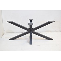 Pied de table à manger araignée en fer forgé de taille mince industriel moderne urbain Loft