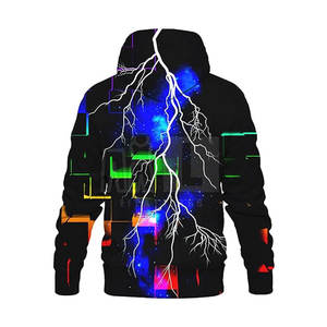 เสื้อฮู้ดผ้าฝ้ายโพลีเอสเตอร์สำหรับผู้ชายพิมพ์ลายสีพื้นใหม่ล่าสุด - Product Image 2