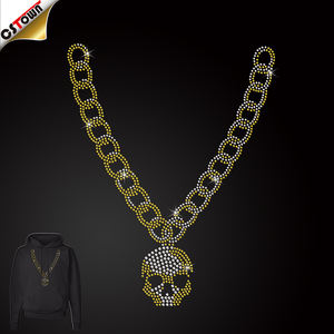 Collana con Teschio e Strass, Trasferibile su Maglietta, Vendita Calda - Product Image 1