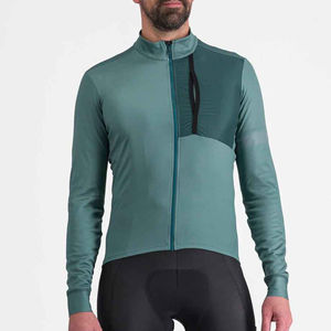 Maglia Termica da <span class=keywords><strong>Ciclismo</strong></span> Personalizzata con Logo Stampato, Collo Alto, Stile <span class=keywords><strong>Vintage</strong></span>, Manica Lunga - Product Image 1