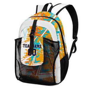 Mochila Deportiva Escolar de Baloncesto, Nailon y Poliéster Impermeable, Estilo Lujoso con Patrón de Letras, Capacidad de 20-35L, BB-0101B - Product Image 6