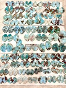 Natural Azul Dominicano Larimar Loose Gemstone Par Cabujones 10-25 Gramos - Product Image 5