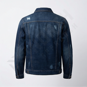 Chaqueta Vaquera de Mezclilla para Hombre, Diseño Personalizado, 100% Algodón, Buena Calidad, Estilo Casual Urbano, Prenda Exterior de Mezclilla de Fábrica, al Mejor Precio - Product Image 2