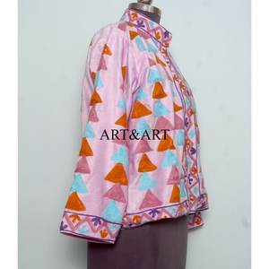 Chaqueta de Terciopelo y Algodón para Mujer, Otoño-Invierno, Tendencia Actual, Hecha a Mano, Acolchada, Bordado Suzani, Transpirable, Ecológica, de Secado Rápido - Product Image 4