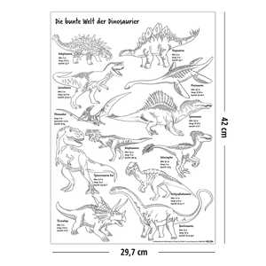 Póster de Dinosaurios Tamaño A3 para Colorear, Papel Offset de 120 g para Graffiti, Dibujos, Educación, Pintura para Niños de 5 a 7 Años, Caja de Juguetes de Dibujo - Product Image 3