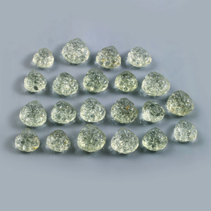 อัญมณีอเมทิสต์สีเขียวธรรมชาติทำด้วยมือศิลปะ mughal ที่สวยงามเอฟเฟกต์แสงแกะสลักรูปหัวใจสำหรับเครื่องประดับอัญมณีหลวม - Product Image 2