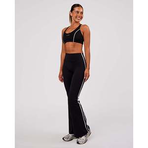 Stellar Seamless Padded Fitness <b>Bra</b>-Black <b>White</b> Print Lightweight Breathable Yoga <b>Sports</b> <b>Bra</b> for Women - Product Image 4