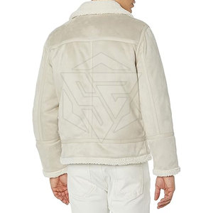 Chaqueta de Piel de Oveja de Alta Calidad Personalizada para Hombre, Chaqueta de Invierno con Forro de Piel de Oveja Genuina, Ecológica, Transpirable y Resistente al Viento - Product Image 3