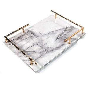 Luxury Marble Serving <b>Tray</b> Fruit Compote Cookie Chocolate Candy Desert Date EID Home Wedding Serving <b>Decor</b> <b>Tray</b> - Product Image 3