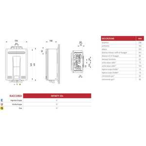 Calentador de Agua a Gas para Exteriores Rinnai Infinity 20e 20 Lt ErP, Modelo de Gas Metano - Product Image 5
