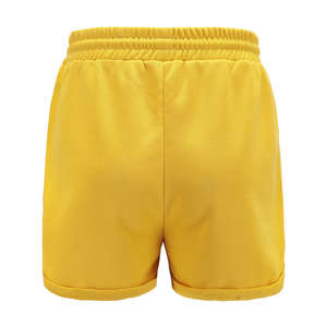 Nouveauté Shorts de jogging unisexes pour femmes respirants de style streetwear, noirs unis, personnalisés avec broderie 3D en molleton français - Product Image 3