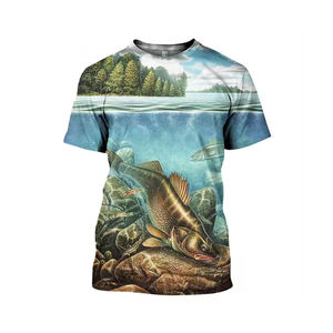 Protection Uv chemises de pêche séchage rapide hommes à manches courtes t-shirt de pêche personnalisé entièrement Sublimation chemise de pêche personnalisée - Product Image 3