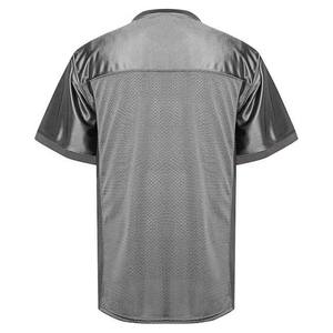 Maillot de football en maille de l'équipe personnalisé, confortable, durable et parfait pour les vêtements de sport Maillot de football américain gris à col en V en polyester - Product Image 2