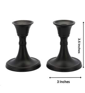 Candelabro Cónico de Aluminio Nórdico con Recubrimiento Negro, Portavelas al por Mayor, Objetos Decorativos, Artículos de Decoración Navideña - Product Image 3