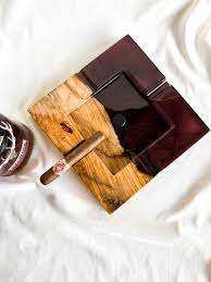 ที่เขี่ยบุหรี่คุณภาพสูง ทำด้วยมือ ดีไซน์ทันสมัย หรูหรา ถาดไม้ผสมเรซิ่น รูปทรงและสีตามสั่ง พร้อมโลโก้ สำหรับซิการ์ - Product Image 3