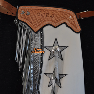 Nouvelles cuissardes en cuir de vache véritable de style occidental pour femmes pour l'équitation - Product Image 5