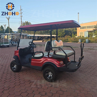 Voiture de golf rouge de Noël, club car premium, élévation, 4 places, tout-terrain, voiture de golf à essence