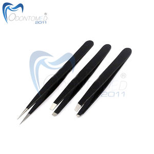 Ensemble De 3 morceaux De Premium En Acier Inoxydable Sourcil Calibré-Meilleur Pour Les Sourcils, Poils incarnés Et Éclats (Noir) - Product Image 3