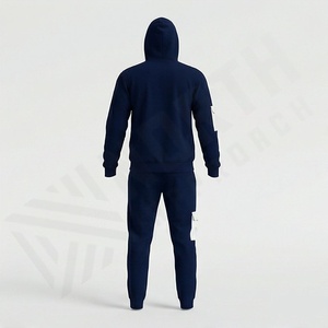 Ensemble de survêtement d'hiver pour homme en tissu confortable, sweat à capuche respirant en polaire technique, personnalisable, pour la course à pied - Product Image 2
