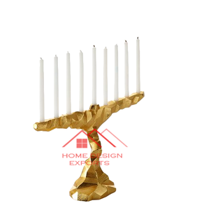 Dernier modèle Design traditionnel Fait à la main Tarif de gros Menorah fantaisie Classique élégant Dernière arrivée Bougeoir en métal - Product Image 4