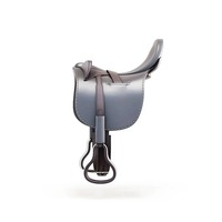Selle Western Horse Endurance en cuir noir avec tête assortie de haute qualité