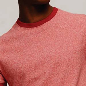 T-shirts à sonnerie en coton 100% coupe ajustée pour homme | T-shirts en jersey de football vierge uni à bordure contrastée - Product Image 6