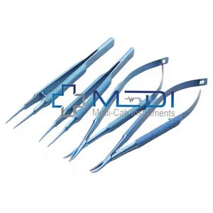 Ensemble d'instruments en alliage de titane 12.5cm pince porte-aiguille ciseaux Instruments ophtalmiques - Product Image 6
