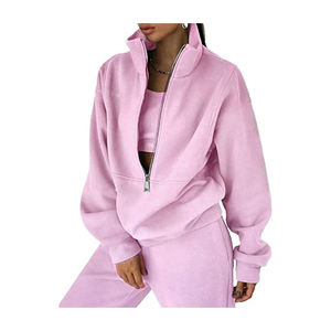 Conjuntos de mujer de calidad superior de nuevo diseño, conjunto de joggers, pantalones, sudadera con pantalones de chándal, sudaderas con capucha en blanco de gran tamaño - Product Image 4