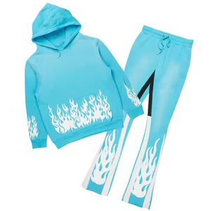 Conjunto Deportivo de Alta Calidad, Ecológico, Estilo Urbano, Pantalones Gruesos y Sudadera Holgada de Felpa Francesa de Algodón Cálido - Product Image 1