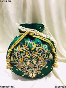 Handmade Designer Ethnic Silk <b>Potli</b> Batua <b>Bag</b> - Product Image 6