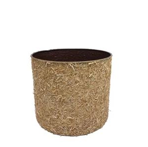 Pots de fleurs et jardinières ronds d'intérieur en acier inoxydable Décorations de vase de jardinière en paille de fer pour fournitures de jardin à la maison - Product Image 5