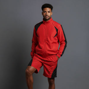 Conjunto Corto de Otoño con Logotipo 2027, Conjunto Cortavientos Personalizado de Talla Grande, Traje Deportivo Informal de Nailon con Cremallera y Chaqueta con Cremallera - Product Image 2
