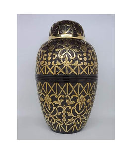 BELLE urne en métal fabriquée à la main pour les humains ou les animaux de compagnie Urnes de crémation avec sac en velours gratuit - Product Image 1