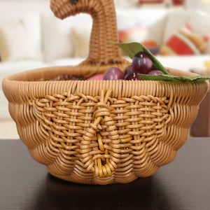 Cesta de Almacenamiento de Ratán Hecha a Mano Ecológica de la Mejor Colección, Estilo Bohemio Minimalista, Decoración para Almacenamiento de Alimentos, Tamaño Personalizable - Product Image 3