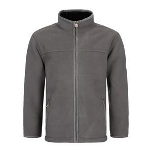 Veste denim d'hiver chaude à fermeture éclair complète pour hommes avec col montant et poches latérales en tissu de toile vêtements d'extérieur - Product Image 5