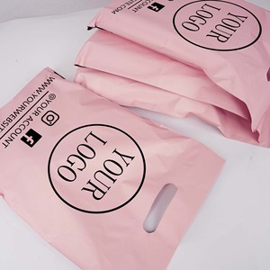 Buste per Spedizione Vestiti in <span class=keywords><strong>Plastica</strong></span> con Logo Personalizzato Stampato Buste Impermeabili in Polietilene con Manico - Product Image 3