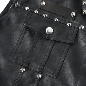 Chaleco de cuero de motociclista de último diseño para hombre, forro de Paisley, parches personalizados de lona, chaleco de invierno bordado al por mayor - Product Image 4