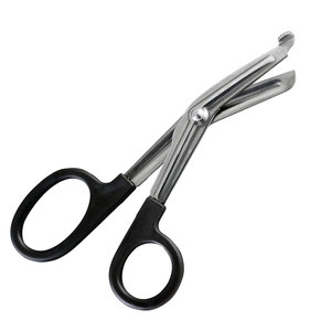 Instrumentos quirúrgicos ortopédicos de primera calidad, tijeras de vendaje de anillo de plástico negro de 16cm, acero inoxidable, primeros auxilios médicos, seguridad Mol - Product Image 1