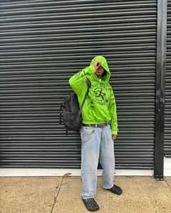 เสื้อมีฮู้ดซิปมีซิปพิมพ์ลายกราฟิกขนแกะขนาด500กรัมเสื้อฮู้ดผ้า100% บ็อกซี่สำหรับทั้งชายและหญิง - Product Image 4