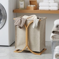 Panier à linge en bambou pour la maison, la salle de bain, le rangement des vêtements sales