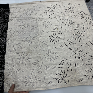 Tissu brodé en coton de qualité supérieure, doux, respirant, à motifs floraux, pour robe, chemise, décoration intérieure - Product Image 1