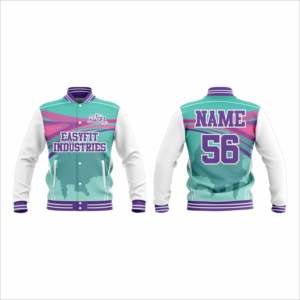 Veste de baseball surdimensionnée en toile pour homme, col montant, coupe-vent, fermeture éclair, style streetwear, collège, automne - Product Image 3