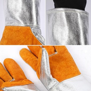 Guantes de trabajo de montaje para hombre con logotipo personalizado, fabricante de fábrica, guantes de seguridad de cuero con forro de algodón, talla XL, proveedor de Pakistán - Product Image 4
