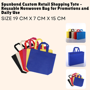 Sac fourre-tout non tissé réutilisable Spunbond Custom Retail Shopping pour promotions et usage quotidien - Product Image 1