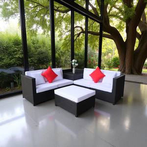 ชุดโซฟาหวายเทียม PRSF-002 จำนวน 7 ชิ้น สำหรับห้องนั่งเล่น วิลล่า สำนักงาน อาคาร รีสอร์ท - รับประกัน 18 เดือน - Product Image 2