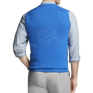 Logo personnalisé pour hommes Pull sans manches à la mode pour hommes Pull sans manches en tricot Gilet Top pour la superposition - Product Image 4
